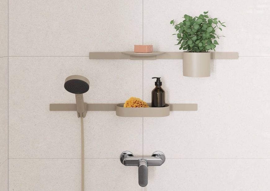 Штанга для душа Hansgrohe Wallstoris 28911210, бежевый 800004566 фото | La Dushe | Салон мебели и сантехники Ля Душе | Портал для профессионалов | Дизайн интерьеров | Персональный сервис | Профессиональная консульция |  Дизайн проект | Импорт из Еверопы