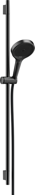 Душевой набор со штангой Hansgrohe Rainfinity 28743340, черный матовый хром 800003775 фото | La Dushe | Салон мебели и сантехники Ля Душе | Портал для профессионалов | Дизайн интерьеров | Персональный сервис | Профессиональная консульция |  Дизайн проект | Импорт из Еверопы