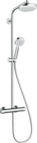 Душевая система с термостатом Hansgrohe Crometta 27265400, хром с белым 48885 фото | La Dushe | Салон мебели и сантехники Ля Душе | Портал для профессионалов | Дизайн интерьеров | Персональный сервис | Профессиональная консульция |  Дизайн проект | Импорт из Еверопы