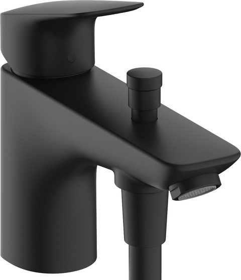 Змішувач зі швидкостями потоку на борт ванни Hansgrohe Logis 71315670, чорний матовий 800004192 фото | La Dushe | Салон меблів і сантехнікаи Ля Душе | Портал для професіоналів | Дизайн інтер'єрів | Персональний сервіс| Професійна консульація | Дизайн проект | Імпорт з Єверопи
