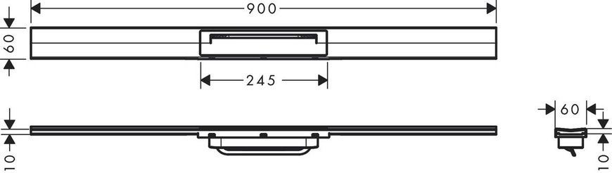 Решітка душового трапа Hansgrohe Raindrain Flex 56045000 800004416 фото | La Dushe | Салон меблів і сантехнікаи Ля Душе | Портал для професіоналів | Дизайн інтер'єрів | Персональний сервіс| Професійна консульація | Дизайн проект | Імпорт з Єверопи