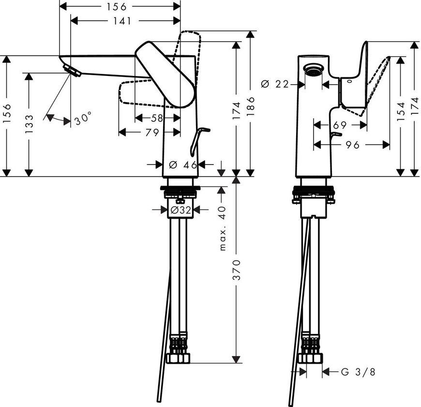 Змішувач для умивальника зі зливним гарнітуром Hansgrohe Talis E 71754000 48852 фото | La Dushe | Салон меблів і сантехнікаи Ля Душе | Портал для професіоналів | Дизайн інтер'єрів | Персональний сервіс| Професійна консульація | Дизайн проект | Імпорт з Єверопи