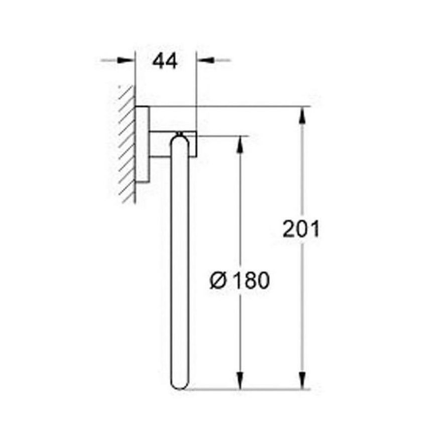 Тримач рушників Grohe Essentials 40365001 51169 фото | La Dushe | Салон меблів і сантехнікаи Ля Душе | Портал для професіоналів | Дизайн інтер'єрів | Персональний сервіс| Професійна консульація | Дизайн проект | Імпорт з Єверопи
