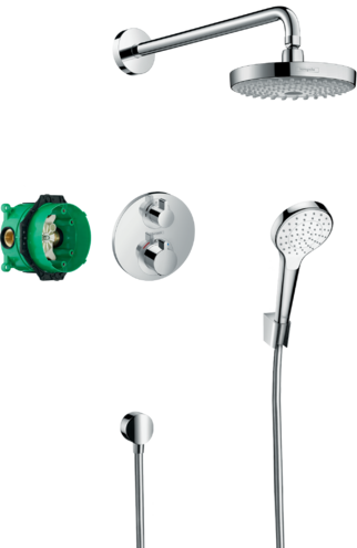 Душевая система скрытого монтажа с термостатом Hansgrohe Croma Select 27295000 48760 фото | La Dushe | Салон мебели и сантехники Ля Душе | Портал для профессионалов | Дизайн интерьеров | Персональный сервис | Профессиональная консульция |  Дизайн проект | Импорт из Еверопы