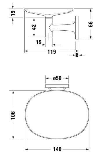 Мильниця Duravit Starck T 99331000 800006037 фото | La Dushe | Салон меблів і сантехнікаи Ля Душе | Портал для професіоналів | Дизайн інтер'єрів | Персональний сервіс| Професійна консульація | Дизайн проект | Імпорт з Єверопи
