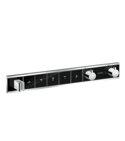 Термостат для 5 споживачів Hansgrohe Rainselect 15358600, чорний 63732 фото | La Dushe | Салон меблів і сантехнікаи Ля Душе | Портал для професіоналів | Дизайн інтер'єрів | Персональний сервіс| Професійна консульація | Дизайн проект | Імпорт з Єверопи