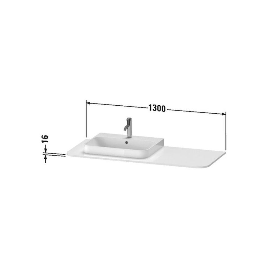 Столешница для умывальника Duravit Happy D.2 Plus HP031KL7171, 130 cм чаша слева, дуб средиземноморский, древесина 800006189 фото | La Dushe | Салон мебели и сантехники Ля Душе | Портал для профессионалов | Дизайн интерьеров | Персональный сервис | Профессиональная консульция |  Дизайн проект | Импорт из Еверопы