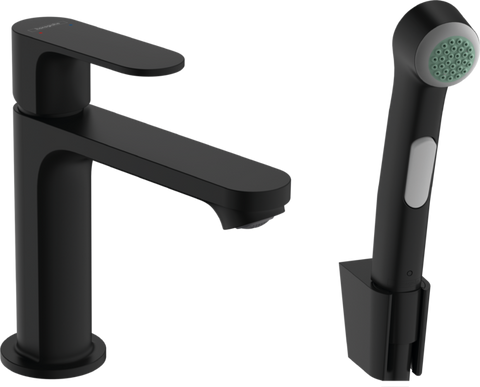 Смеситель для умывальника с гигиеническим душем Hansgrohe Rebris S 72215670, черный 88363 фото | La Dushe | Салон мебели и сантехники Ля Душе | Портал для профессионалов | Дизайн интерьеров | Персональный сервис | Профессиональная консульция |  Дизайн проект | Импорт из Еверопы