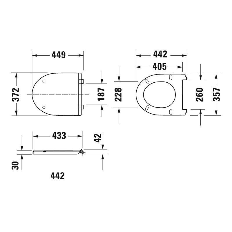 Кришка для унітазу Duravit Duravit No.1 0020710000, Basic 800006240 фото | La Dushe | Салон меблів і сантехнікаи Ля Душе | Портал для професіоналів | Дизайн інтер'єрів | Персональний сервіс| Професійна консульація | Дизайн проект | Імпорт з Єверопи