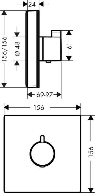 Термостат для душа стеклянный Hansgrohe Showerselect 15734400, белый 51258 фото | La Dushe | Салон мебели и сантехники Ля Душе | Портал для профессионалов | Дизайн интерьеров | Персональный сервис | Профессиональная консульция |  Дизайн проект | Импорт из Еверопы