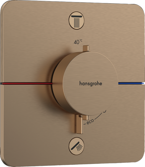 Змішувач прихованого монтажу за термостатом Hansgrohe Shower Select Comfort Q 15583140, бронза сатин 94929 фото | La Dushe | Салон меблів і сантехнікаи Ля Душе | Портал для професіоналів | Дизайн інтер'єрів | Персональний сервіс| Професійна консульація | Дизайн проект | Імпорт з Єверопи