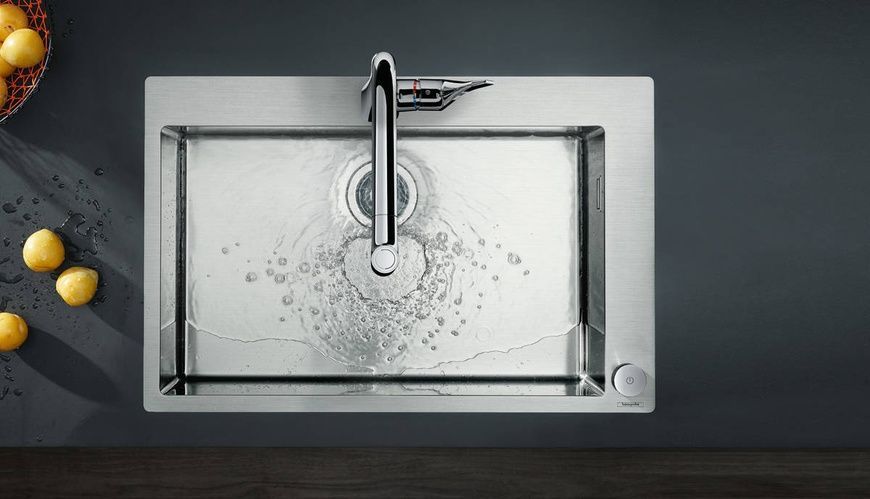 Змішувач для кухонної мийки Hansgrohe Metris Select M71 73806000 62752 фото | La Dushe | Салон меблів і сантехнікаи Ля Душе | Портал для професіоналів | Дизайн інтер'єрів | Персональний сервіс| Професійна консульація | Дизайн проект | Імпорт з Єверопи