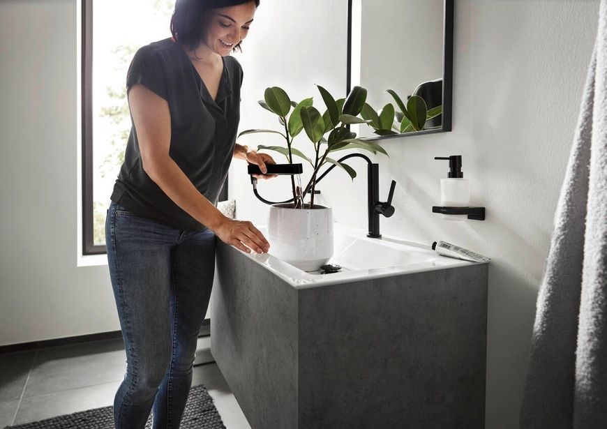 Змішувач для умивальника Hansgrohe Finoris 76063670, чорний 81395 фото | La Dushe | Салон меблів і сантехнікаи Ля Душе | Портал для професіоналів | Дизайн інтер'єрів | Персональний сервіс| Професійна консульація | Дизайн проект | Імпорт з Єверопи