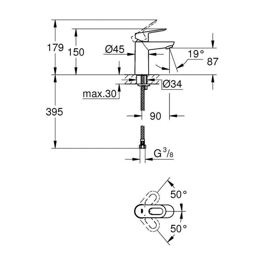 Смеситель для умывальника Grohe Bauloop 23337000 54643 фото | La Dushe | Салон мебели и сантехники Ля Душе | Портал для профессионалов | Дизайн интерьеров | Персональный сервис | Профессиональная консульция |  Дизайн проект | Импорт из Еверопы