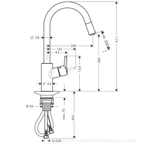 Змішувач для кухонної мийки Hansgrohe Talis 14872000 13759 фото | La Dushe | Салон меблів і сантехнікаи Ля Душе | Портал для професіоналів | Дизайн інтер'єрів | Персональний сервіс| Професійна консульація | Дизайн проект | Імпорт з Єверопи