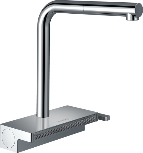 Змішувач для кухонної мийки з висувним душем Hansgrohe Aquno Select M81 73836000 83975 фото | La Dushe | Салон меблів і сантехнікаи Ля Душе | Портал для професіоналів | Дизайн інтер'єрів | Персональний сервіс| Професійна консульація | Дизайн проект | Імпорт з Єверопи