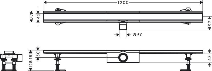 Монтажный комплект для стандартной установки Hansgrohe Raindrain Compact 56184800, нержавеющая сталь 800004293 фото | La Dushe | Салон мебели и сантехники Ля Душе | Портал для профессионалов | Дизайн интерьеров | Персональный сервис | Профессиональная консульция |  Дизайн проект | Импорт из Еверопы