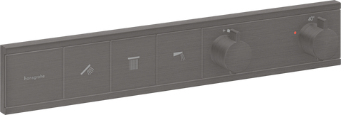 Термостат прихованого монтажу на споживача Hansgrohe Rainselect 15381340, чорний матовий хром 800004522 фото | La Dushe | Салон меблів і сантехнікаи Ля Душе | Портал для професіоналів | Дизайн інтер'єрів | Персональний сервіс| Професійна консульація | Дизайн проект | Імпорт з Єверопи