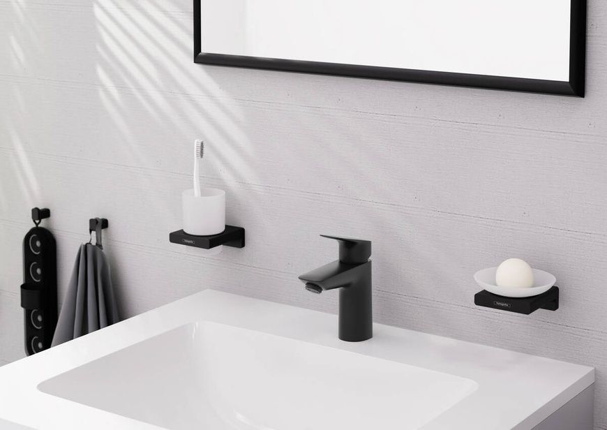 Змішувач для умивальника Hansgrohe Logis 71107670, чорний матовий 92453 фото | La Dushe | Салон меблів і сантехнікаи Ля Душе | Портал для професіоналів | Дизайн інтер'єрів | Персональний сервіс| Професійна консульація | Дизайн проект | Імпорт з Єверопи