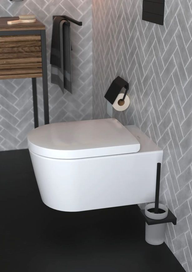 Тримач туалетного паперу Hansgrohe Addstoris 41753670, чорний 81479 фото | La Dushe | Салон меблів і сантехнікаи Ля Душе | Портал для професіоналів | Дизайн інтер'єрів | Персональний сервіс| Професійна консульація | Дизайн проект | Імпорт з Єверопи