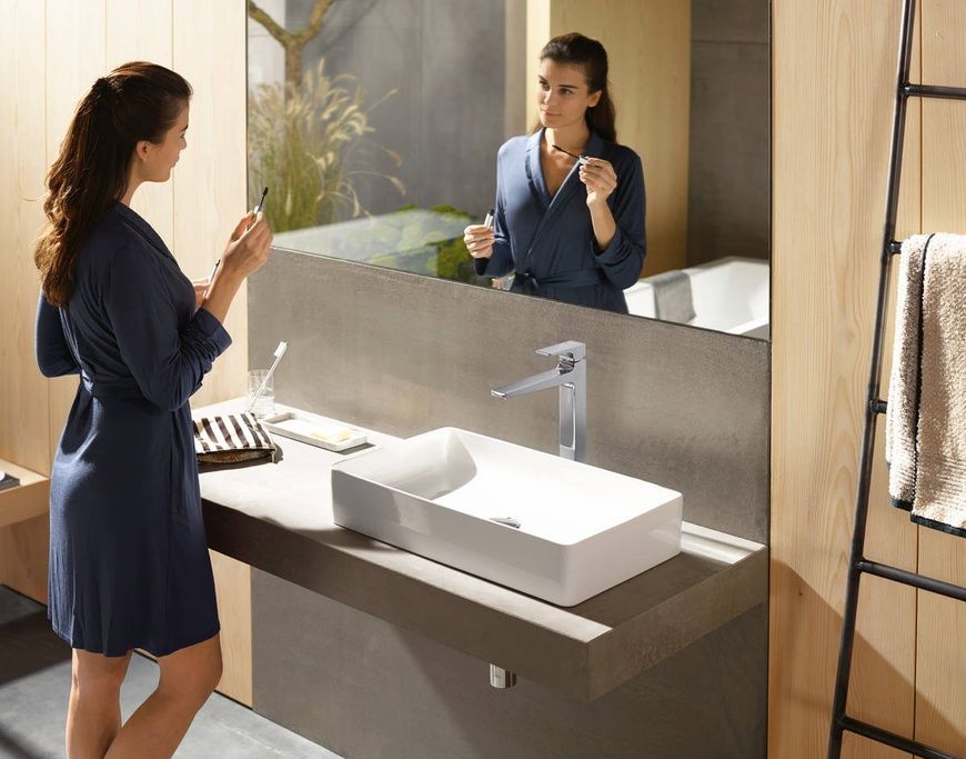 Смеситель для умывальника со сливным клапаном Hansgrohe Metropol 32512340, черный матовый хром 75893 фото | La Dushe | Салон мебели и сантехники Ля Душе | Портал для профессионалов | Дизайн интерьеров | Персональный сервис | Профессиональная консульция |  Дизайн проект | Импорт из Еверопы
