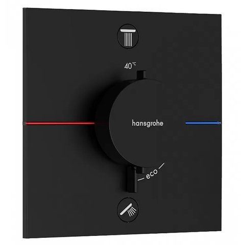 Змішувач прихованого монтажу за термостатом Hansgrohe Showerselect Comfort E 15572670, чорний матовий 95144 фото | La Dushe | Салон меблів і сантехнікаи Ля Душе | Портал для професіоналів | Дизайн інтер'єрів | Персональний сервіс| Професійна консульація | Дизайн проект | Імпорт з Єверопи