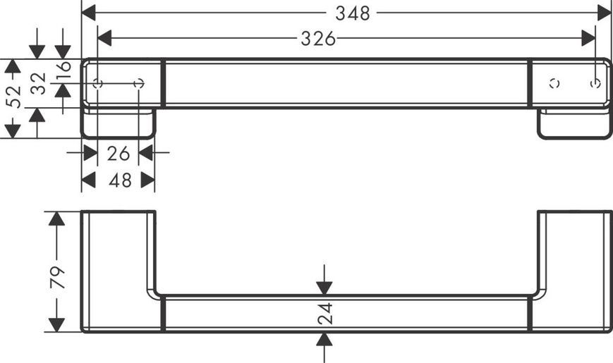 Поручень Hansgrohe Addstoris 41744700, білий матовий 88183 фото | La Dushe | Салон меблів і сантехнікаи Ля Душе | Портал для професіоналів | Дизайн інтер'єрів | Персональний сервіс| Професійна консульація | Дизайн проект | Імпорт з Єверопи