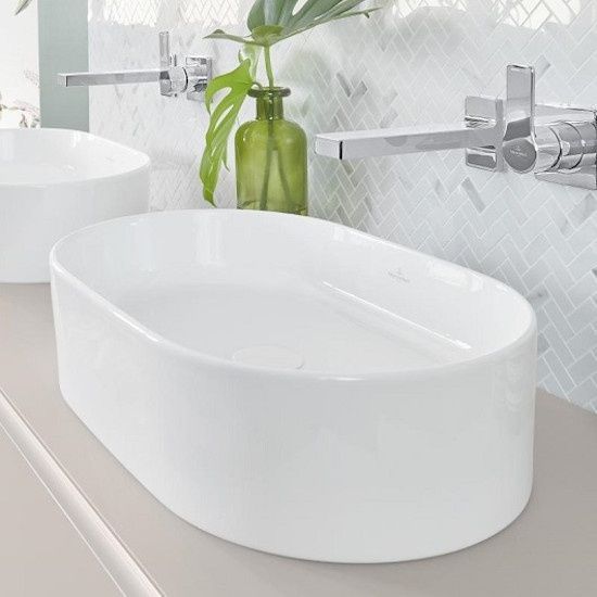 Умывальник на столешницу Villeroy & Boch Collaro 4A195601, 56x36, белый 76321 фото | La Dushe | Салон мебели и сантехники Ля Душе | Портал для профессионалов | Дизайн интерьеров | Персональный сервис | Профессиональная консульция |  Дизайн проект | Импорт из Еверопы