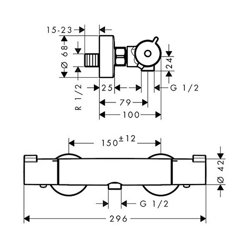 Змішувач для душу Hansgrohe Myfox 13156000 51851 фото | La Dushe | Салон меблів і сантехнікаи Ля Душе | Портал для професіоналів | Дизайн інтер'єрів | Персональний сервіс| Професійна консульація | Дизайн проект | Імпорт з Єверопи