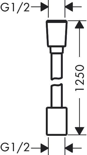 Душевой шланг Hansgrohe Designflex 28220340, черный матовый хром 800003834 фото | La Dushe | Салон мебели и сантехники Ля Душе | Портал для профессионалов | Дизайн интерьеров | Персональный сервис | Профессиональная консульция |  Дизайн проект | Импорт из Еверопы