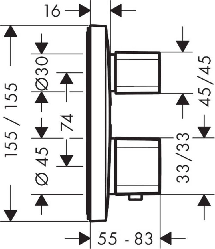 Термостат для душу Hansgrohe Ecostat E 15707000 48214 фото | La Dushe | Салон меблів і сантехнікаи Ля Душе | Портал для професіоналів | Дизайн інтер'єрів | Персональний сервіс| Професійна консульація | Дизайн проект | Імпорт з Єверопи