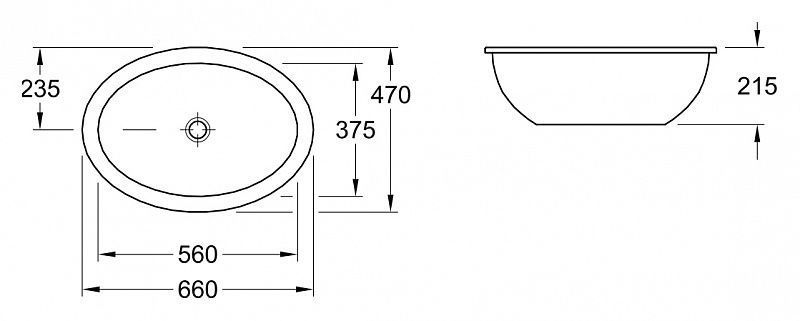 Умивальник вбудований Villeroy & Boch Loop & Friends 616130R1, 56x37,5, білий 68649 фото | La Dushe | Салон меблів і сантехнікаи Ля Душе | Портал для професіоналів | Дизайн інтер'єрів | Персональний сервіс| Професійна консульація | Дизайн проект | Імпорт з Єверопи