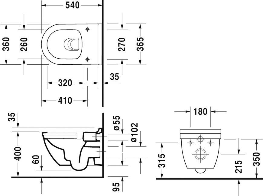 Унитаз подвесной Duravit Starck 3 45270900A1, Rimless с крышкой SoftClose 800005994 фото | La Dushe | Салон мебели и сантехники Ля Душе | Портал для профессионалов | Дизайн интерьеров | Персональный сервис | Профессиональная консульция |  Дизайн проект | Импорт из Еверопы