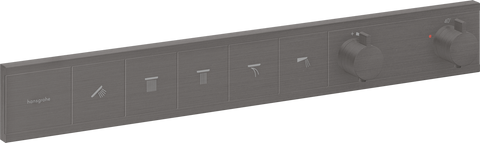 Термостат скрытого монтажа на потребителей Hansgrohe Rainselect 15384340, черный матовый хром 800004527 фото | La Dushe | Салон мебели и сантехники Ля Душе | Портал для профессионалов | Дизайн интерьеров | Персональный сервис | Профессиональная консульция |  Дизайн проект | Импорт из Еверопы