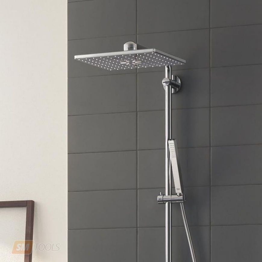Душова система з термостатом Grohe Euphoria 26508000 64667 фото | La Dushe | Салон меблів і сантехнікаи Ля Душе | Портал для професіоналів | Дизайн інтер'єрів | Персональний сервіс| Професійна консульація | Дизайн проект | Імпорт з Єверопи