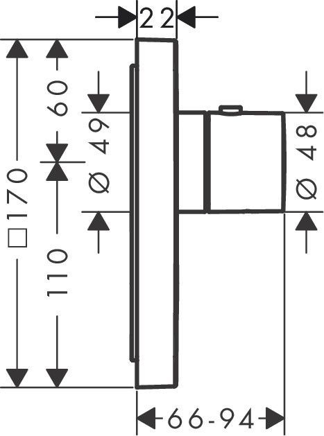 Термостат HighFlow Axor Shower Select 36706000, для 1 споживача, з клапаном для ручного душу, прихованого монтажу, softsquare 48297 фото | La Dushe | Салон меблів і сантехнікаи Ля Душе | Портал для професіоналів | Дизайн інтер'єрів | Персональний сервіс| Професійна консульація | Дизайн проект | Імпорт з Єверопи