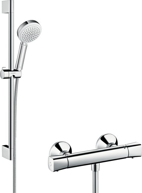 Душовий набір Hansgrohe Crometta 27030400, хром з білим 800003736 фото | La Dushe | Салон меблів і сантехнікаи Ля Душе | Портал для професіоналів | Дизайн інтер'єрів | Персональний сервіс| Професійна консульація | Дизайн проект | Імпорт з Єверопи