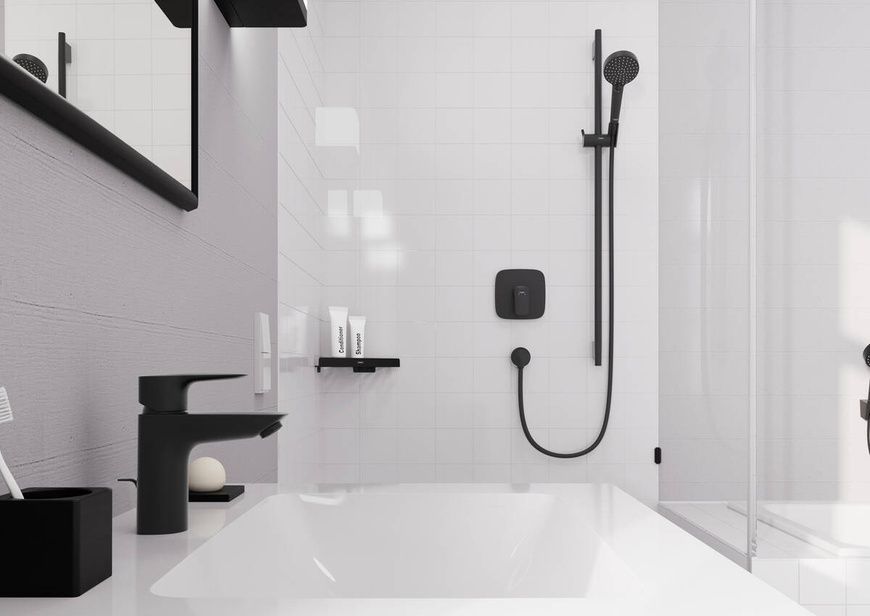 Змішувач для умивальника Hansgrohe Mysport 71111670, чорний матовий 94479 фото | La Dushe | Салон меблів і сантехнікаи Ля Душе | Портал для професіоналів | Дизайн інтер'єрів | Персональний сервіс| Професійна консульація | Дизайн проект | Імпорт з Єверопи