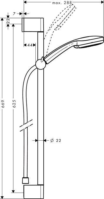 Гарнітур душовий Hansgrohe Monsoon Vario 27334400 61091 фото | La Dushe | Салон меблів і сантехнікаи Ля Душе | Портал для професіоналів | Дизайн інтер'єрів | Персональний сервіс| Професійна консульація | Дизайн проект | Імпорт з Єверопи