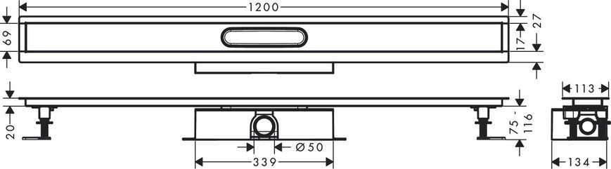 Монтажный комплект для каналов Hansgrohe Ubox Universal 56027180, нержавеющая сталь 800004278 фото | La Dushe | Салон мебели и сантехники Ля Душе | Портал для профессионалов | Дизайн интерьеров | Персональный сервис | Профессиональная консульция |  Дизайн проект | Импорт из Еверопы
