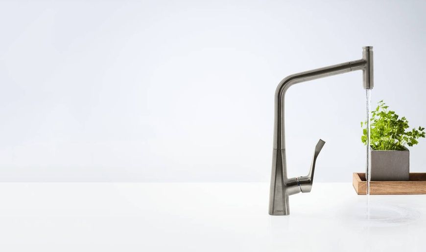 Змішувач для кухонної мийки Hansgrohe Metris Select 14884000 50251 фото | La Dushe | Салон меблів і сантехнікаи Ля Душе | Портал для професіоналів | Дизайн інтер'єрів | Персональний сервіс| Професійна консульація | Дизайн проект | Імпорт з Єверопи