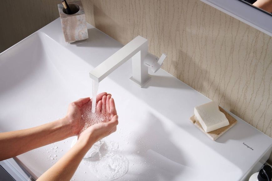 Змішувач для умивальника Hansgrohe Tecturis 73020700, білий матовий 94564 фото | La Dushe | Салон меблів і сантехнікаи Ля Душе | Портал для професіоналів | Дизайн інтер'єрів | Персональний сервіс| Професійна консульація | Дизайн проект | Імпорт з Єверопи