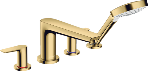 Смеситель для ванны на 4 отверстия Hansgrohe Talis E 71748990, золото глянец 75227 фото | La Dushe | Салон мебели и сантехники Ля Душе | Портал для профессионалов | Дизайн интерьеров | Персональный сервис | Профессиональная консульция |  Дизайн проект | Импорт из Еверопы
