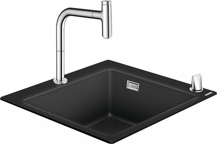 Кухонна мийка кам'яна Hansgrohe C51-F450-06 43217000 81115 фото | La Dushe | Салон меблів і сантехнікаи Ля Душе | Портал для професіоналів | Дизайн інтер'єрів | Персональний сервіс| Професійна консульація | Дизайн проект | Імпорт з Єверопи