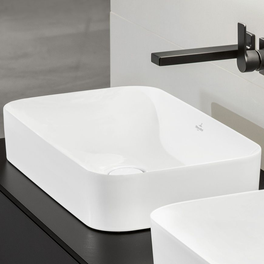 Умивальник на стільницю Villeroy & Boch Finion 414361R1, 60x35, білий 58181 фото | La Dushe | Салон меблів і сантехнікаи Ля Душе | Портал для професіоналів | Дизайн інтер'єрів | Персональний сервіс| Професійна консульація | Дизайн проект | Імпорт з Єверопи