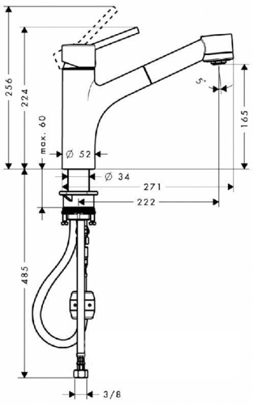 Змішувач для кухонної мийки Hansgrohe Talis 32841000 13081 фото | La Dushe | Салон меблів і сантехнікаи Ля Душе | Портал для професіоналів | Дизайн інтер'єрів | Персональний сервіс| Професійна консульація | Дизайн проект | Імпорт з Єверопи