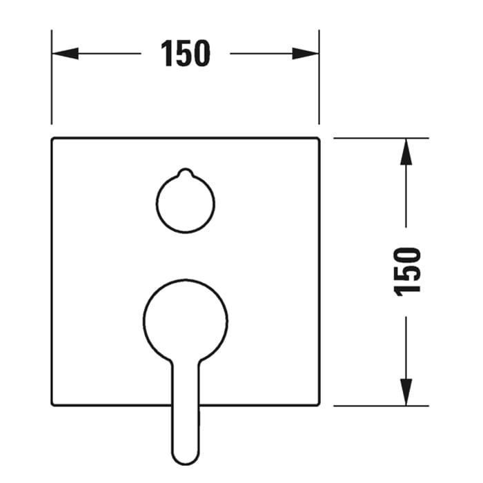 Змішувач для ванної прихованого монтажу Duravit C.1 C15210011010 800006150 фото | La Dushe | Салон меблів і сантехнікаи Ля Душе | Портал для професіоналів | Дизайн інтер'єрів | Персональний сервіс| Професійна консульація | Дизайн проект | Імпорт з Єверопи