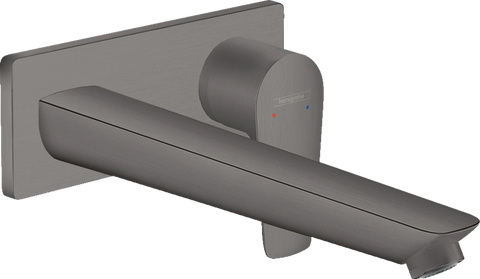 Смеситель для умывальника настенный с длинным изливом Hansgrohe Talis E 71734340, черный матовый хром 96680 фото | La Dushe | Салон мебели и сантехники Ля Душе | Портал для профессионалов | Дизайн интерьеров | Персональный сервис | Профессиональная консульция |  Дизайн проект | Импорт из Еверопы