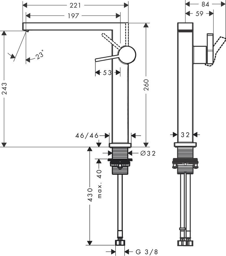 Змішувач для умивальника Hansgrohe Tecturis 73070670, чорний матовий 94638 фото | La Dushe | Салон меблів і сантехнікаи Ля Душе | Портал для професіоналів | Дизайн інтер'єрів | Персональний сервіс| Професійна консульація | Дизайн проект | Імпорт з Єверопи