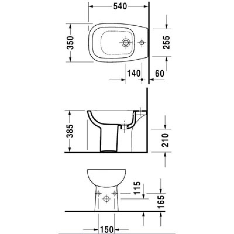 Біде підлогове Duravit D-Code 22381000002 800006203 фото | La Dushe | Салон меблів і сантехнікаи Ля Душе | Портал для професіоналів | Дизайн інтер'єрів | Персональний сервіс| Професійна консульація | Дизайн проект | Імпорт з Єверопи